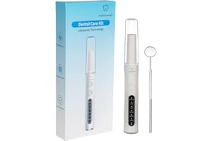 PROTECH DENTAL Teeth Cleaning Kit with LED Light | Plaque, Stain, Tartar & Calculus Remover | Rechargeable for Home & Travel