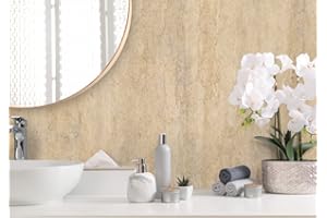 Proclad Aquaclad PVC Ceiling Panels - 1000 x 2400 x 10mm Sizes - Tongue and Groove Joint - Waterproof Bathroom Cladding Panels, and Shower Wall Panels - Sandstone - Single Panel