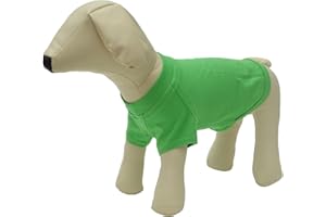 Lovelonglong Pet Clothing Dog Costumes Basic Blank T-Shirt Tee Shirts for Medium Small Dogs Green XL