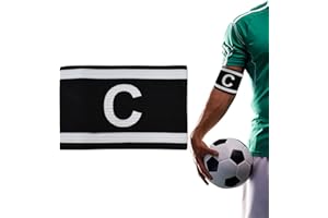 Mezeic Unisex Captain's Armband for Football, Adult & Junior Captain C Arm Band Elastic Soccer Captain Armbands Team Sports Accessories