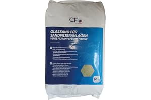 POWERHAUS24 Filterglas für Sandfilteranlagen, Körnung 0,4-1,0 mm, 20 kg, verbessert die Wasserqualität, weniger Chlorverbrauch & Chlorgeruch, weniger Bakterien, wirkungsvoller & sparsamer
