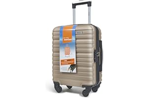 KINSTON Valise Cabine pour EasyJet 4 Roues Détachables Taille LowCost - Bagage à Main Léger et Durable, Roues Pivotantes Amovibles Démontable - Champagne