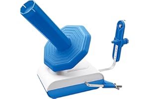 LETCARTMAKER Bobina de hilo eléctrico, 300 g, rodillo de hilo motorizado para tejer, dispensador automático de hilo para lana, manualidades, regalo para aficionados a la costura, color azul