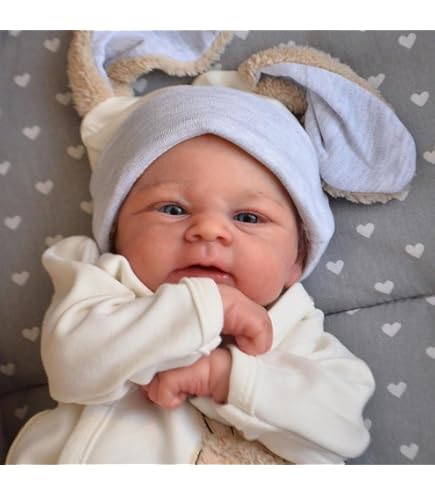 WKYUWS Reborn Baby Puppe 49cm - Lebensechtes Silikon Neugeborenes Mädchen Mit Zubehör