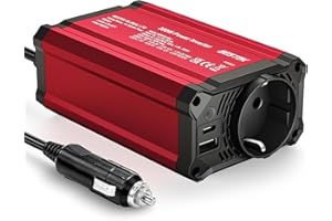 BESTEK Convertisseur 12v 220v 230v 240v 300W avec Deux Ports de Charge Rapide (PD30 et QC18W) Prise Allume Cigare Transformateur de Tension,Chargeur Voiture Camping Car avec Multi Protections (Noir)