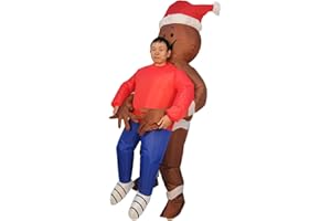 LUVSHINE Gingerbread Man Costume Adult Funny Inflatable Christmas Costume Inflatable Costume for Christmas (Gingerbread Man)