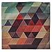 Luxbon Colorful Geometric Diamond Triangle Waves Cushion Cover Durable Cotton Linen Throw Pillow Case Home Decor 18"X18" 45x45cm