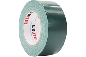WELSTIK Professional Grade Duct Tape, Waterproof Duct Cloth Fabric,Colored Gaffer Tape for Repairs, DIY, Crafts, Indoor Outdoor Use,50mm X 41M, 7.5 Mil Thick,Dark Green