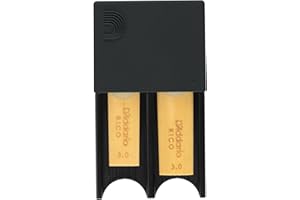 RICO D'Addario DRGRD4ACBK Reed Guard für 4 Klarinetten/Saxophonblätter, Blister mit 1 Stück schwarz