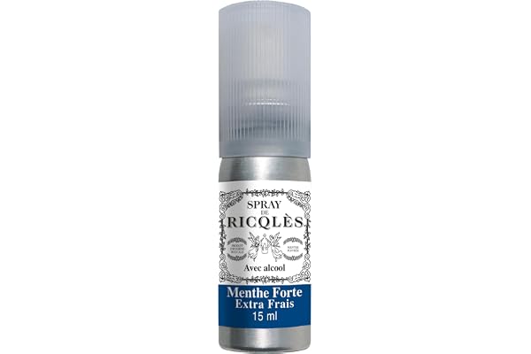 Ricqles - mynta munspruta med alkohol - munspray - frisk andedräkt - stark mynta - fickatomizer 15 ml