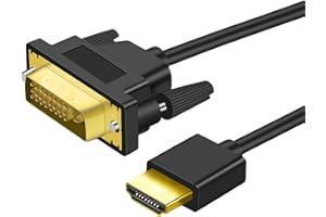Twozoh Ultra Dünn 4K HDMI Auf DVI Kabel 1M Bidirektional, DVI Auf HDMI Kabel Flexibles, 24+1 Pin,1080P,3D Full HD