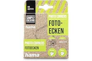 Hama Distributeurs Coins photo (500 coins autocollants, distributeur pratique, sans acide, sans solvant, papier/viscose, adapté albums, permet un archivage fiable, scrapbooking) Transparent