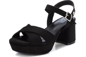 XTI - Sandalia cierre de hebilla para mujer, color: marron, talla: 40