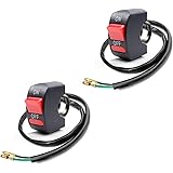 Greluma 2 Stk Motorrad Lenker Kippschalter Ein Aus Druckknopf Schalter Fahrrad Motorrad Tuning Teil für U5 U7 U2 LED Scheinwe