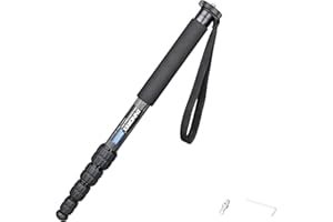 Monopode en Fibre de Carbone INNOREL RM255C Monopode de Voyage Compact et léger à 5 Sections pour Canon Nikon Sony Caméra DSLR Caméscope DV Photographie Support Charge 7kg
