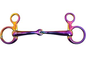 Royalian Horse Stainless Steel Multicolor Baucher Hanging Cheeks Bit Equestrian English Safe Loose Mor Longlife Non-Crooked (5.5")