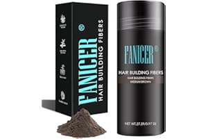YOLONCE Fibres capillaires 27.5g, Poudre, Brun moyen, Unisex-Adultes, Cheveux fins
