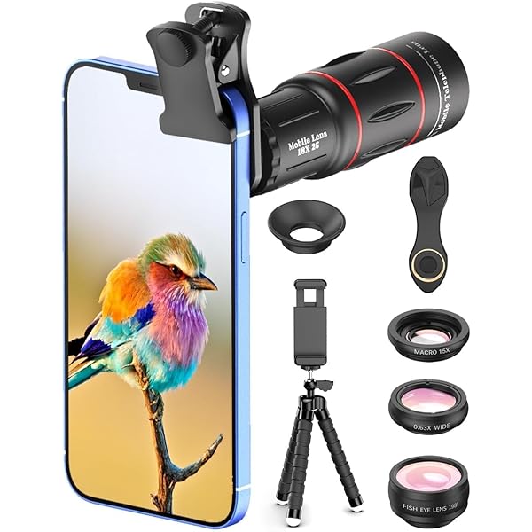 Mobiele telefoon camera zoom lens bevestiging, 20X lange focus zoom telelens met clip voor smartphone tablet pc zwart, #986
