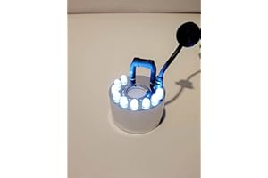 Troesters Brunnenwelt Ultrasonic Mist Maker (24 V, 24 Watt, 1.80 m Cable Length), Mist Maker for Your Fountain (Single Mist Including Transformer, LED White Light)