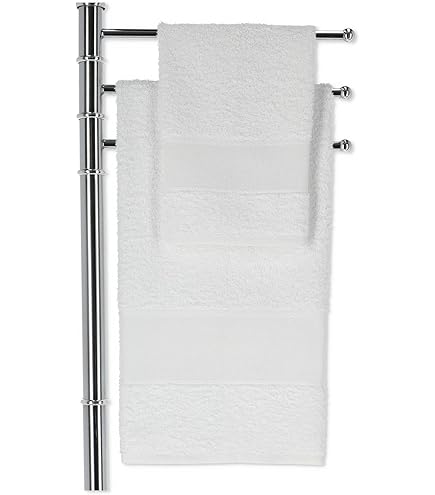 Serviette De Bain En Coton Bouclette éponge Avec Bande à Broder En Toile AIDA - Rose - 0.00