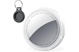 QCOQ Localizador de Objetos Bluetooth, Air Tracker Tag Compatible con Buscar Apple(Sólo iOS), Buscador Rastreador con Funda Protectora/Llavero, Localizador para Llaves, Carteras, Equipaje, IP68 Impermeable