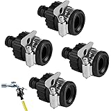 GZLCEU 4 Stück Wasserhahn Adapter, Universal Schlauch Verbindungsstück für Wasserhähne mit 14-24 mm Durchmesser und Gartensch