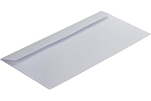 ‎BLANKE BRIEFHÜLLEN 1000 Briefumschläge, DIN Lang, Weiß, 80 g/m², mit gerader Klappe, haftklebend, ohne Fenster, Blanke Briefhüllen