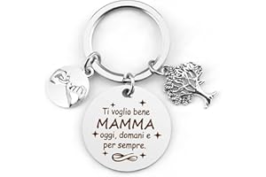 RGHSZ Regalo Festa Della Mamma Portachiavi Mamma Regalo Mamma Natale Regalo Compleanno Mamma Regalo Mamma Regali Festa Della Mamma Originali Festa Della Mamma Idee Regalo-Ti Voglio Bene,Mamma