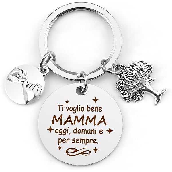 Portachiavi Personalizzato Per La Festa Della Mamma: Regalo Sentimentale Con Incisione, Idea Regalo Per Mamma, Regalo Madre, DE01 - 2