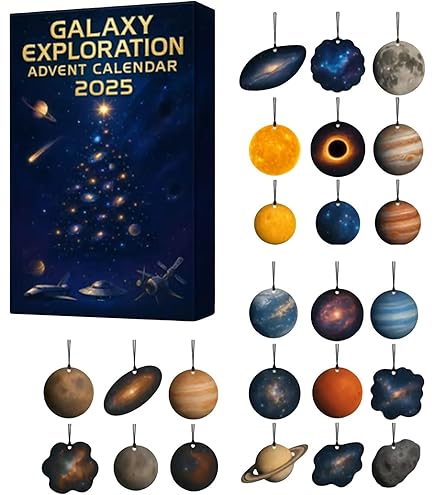 Calendrier De L'Avent De Noël, Compte à Rebours De 24 Jours, Boîte Cadeau Pour Enfants, Série Planète, Pour Les Enfants Qui Aiment Les Planètes De L'univers