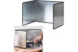 Wuciray Height 30CM Stove Splatter Guard for Cooking Kitchen Anti Splatter Shield Guard Portable Folding Cooker Side Fat Oil Splash Guard Splash Back Splatter Screen for Frying Pan Wall Hob Grease