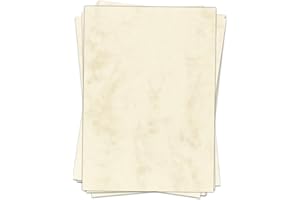 ‎EINLADUNGSKARTEN MANUFAKTUR HAMBURG 50 Blatt Briefpapier (A4) | Marmor Beige | Motivpapier | edles Design Papier | beidseitig bedruckt | Bastelpapier | 90 g/m²