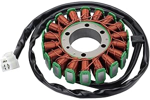 WOOSTAR 18 Coil 3 Wire Stator Magneto Replacement for Triumph Speed Triple Sprint GT ST Tiger 1050 Daytona 955i OEM T1300111 T1300509 T1300510 T1300507 Motorcycle