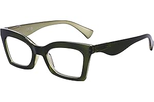 DOOViC Blaulichtfilter Lesebrille/Brille ohne Sehstärke Quadratisch Rahmen (4Farben) MSD002