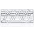 Perixx PERIBOARD-332 Backlit Wired USB Keyboard - Mac Mini Keyboard - Thin Scissor Keys with Large Character - Illuminated White LEDs - Layout