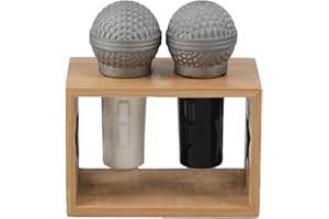Winkee Rocks - Microfono Salt & Pepper Shaker | Il fantastico spargispepe in ceramica | saliera e pepe | Decorazione per cucina | Regalo per Natale, anniversario di matrimonio, compleanno