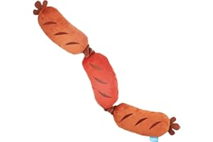 BARKBOX BARK Lickin' Links Sausage Chain Plush Dog Toy, Brown