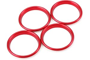 4PCS Youzzei Car Air Condition Vent Cover, Audi Air Outlet Ring Cover for Audi A3 S3 2013-2016/ Q2 2017 Decoration Air Outlet Cover, Aluminum Alloy Audi A3 Air Vent Trim Ring-Red
