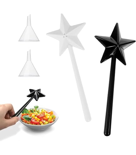 6 Pièces Salière Et Poivrière Baguette Magique Avec Entonnoir - Accessoires Cuisine Colorés