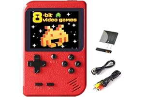 Fiotasy Kids Handheld Games Console with 400 Classic Retro Games, Portable Mini Handheld Video Games Console for Boy Girl, Christmas Birthday Gift Present for Children Adult (Red)