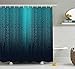 Produktbild Digital Shower Curtain, Web Computer Programmer Futuristic Matrix Display with Algorithms Code Image, Fabric Bathroom Decor Set with Hooks, 60 x 72 inches, Petrol Blue Aqua