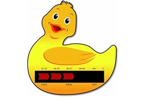 TSAI Baby Bath Thermometer, Water Temperature Gauge Bath Duck with New Liquid Crystal Display LCD Technology
