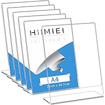 8x A6 Aufsteller Acryl - Tischaufsteller Für Menükarten & Werbung