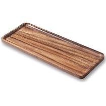 Hanobe Plateau de service en bois avec poignées en étal – Plateaux
