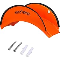 FLORA GUARD Schlauchhalter, an der Wand montierter Metal Schlauchhalter, korrosionsbeständige Schlauchhalter （Orange）