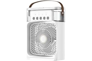 STOCK LÍDER Stock Lider-Ventilador humidificador portátil, aire acondicionado pequeño para el hogar, refrigeración por hidrorefrigeración, ajuste de aire portátil para oficina, ventilador de 3 velocidades