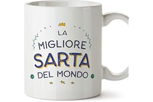 Mugffins Tazza in ceramica per SARTA donna 11 oz / 350 ml - In italiano - Miglior del Mondo - Idea regalo per compleanno, anniversario, natale, laurea