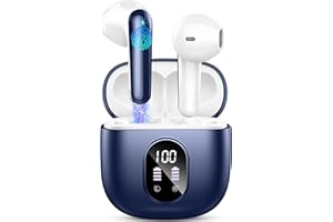 DRSAEC Wireless Earbuds, Bluetooth 5.3 Headphones 2024 Wireless Headphones in Ear with ENC Mic, Bluetooth Earphones Noise Cancelling Ear buds with 50H Hifi Stereo, IP7 Waterproof Headset, USB-C, LED Display