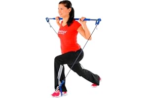‎SPORT-TEC Gymstick Gymnastik Stab, Fitness, Widerstand inkl. Tragetasche, Mittel, Blau