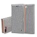 Produktbild Leweiany iPhone 7 Plus Lederhülle, Retro Ledertasche Handytasche Schutzhülle im Bookstyle PU Leder Wallet Flip Brieftasche Hardcase Hülle Standfunktion Klapphülle Grau für iPhone 7 Plus/8 Plus 5.5"